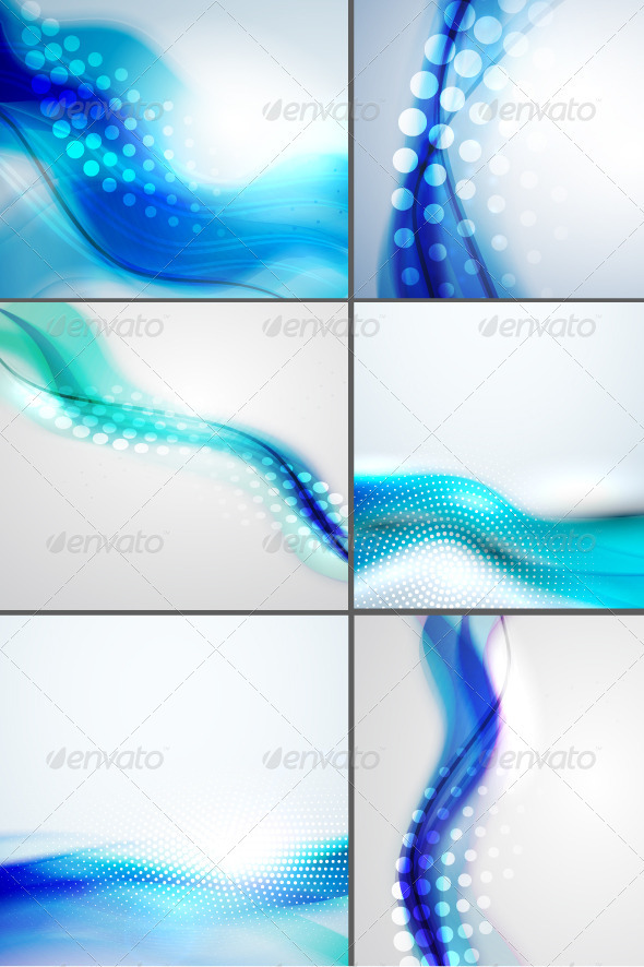 Shiny Blue Wave Backgrounds - Backgrounds Decorative