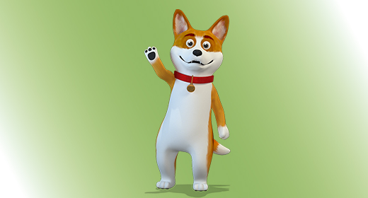 Cartoon Dog 3D Character