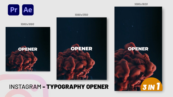 Instagram Typography Opener | MOGRT