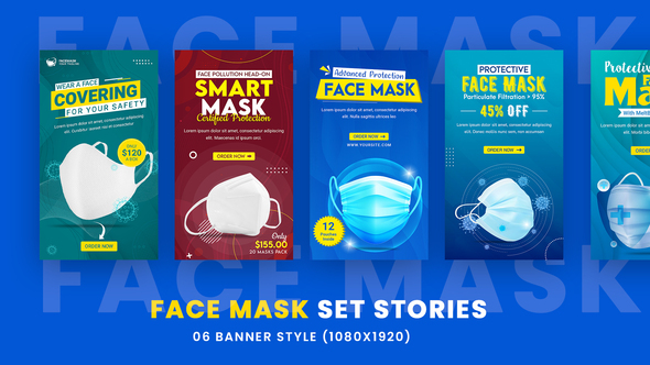Face Mask Ads Set Stories Pack