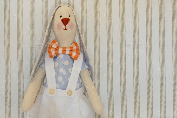 Easter Bunny Rabbit, Hand Maid Toy.