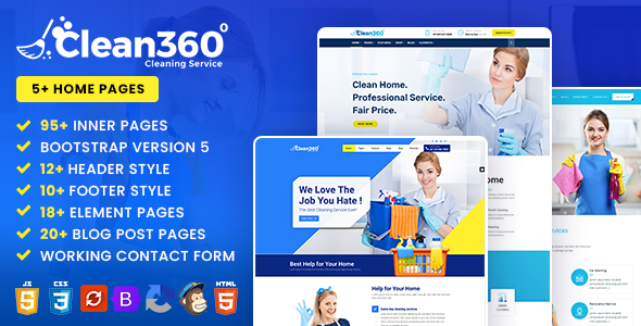 Wondrous Clean360 - Cleaning, Pest Control Services HTML Template