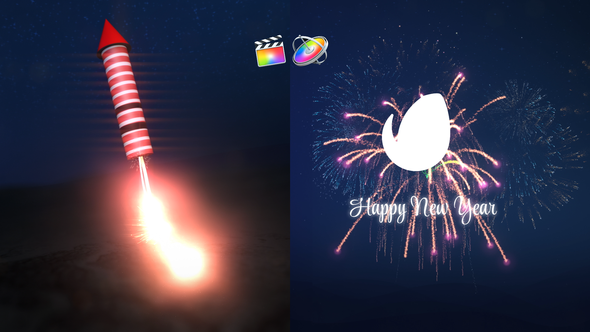 New Year Fireworks Logo Reveal