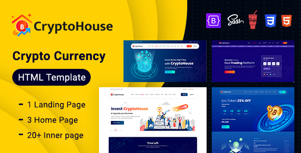 Extraordinary CryptoHouse - Minimal & Professional Crypto Currency HTML Template