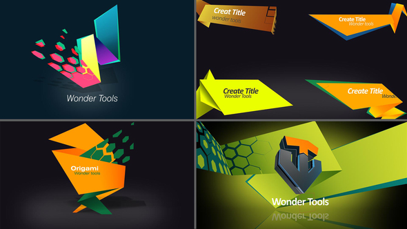 Wonder Tools | Animated Origami - Animated 3D Overlay | Creative Transition