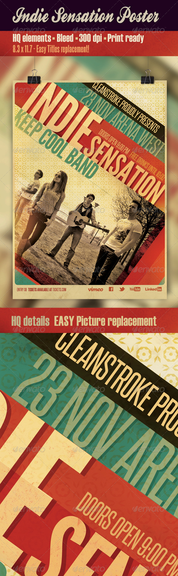 Indie Sensation Poster - Clubs & Parties Events