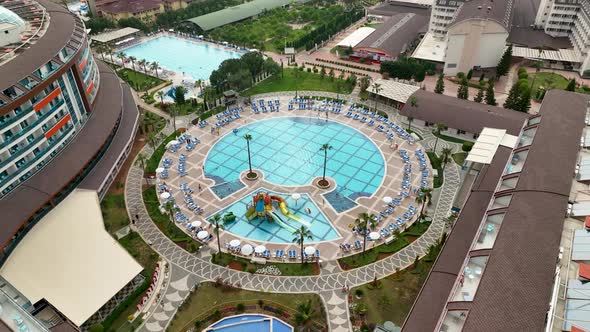 Summer Hotels on the beach aerıal vıew 4 K alt