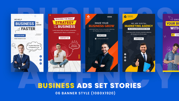 Business Agency Ads Set Stories Pack