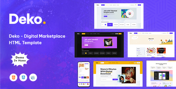 Deko - Digital Marketplace HTML5 Template
