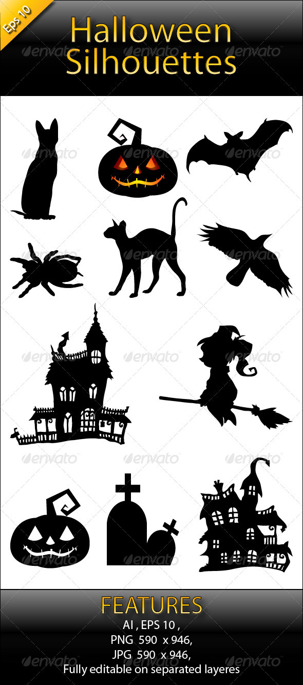 Halloween Silhouettes Pack - Halloween Seasons/Holidays
