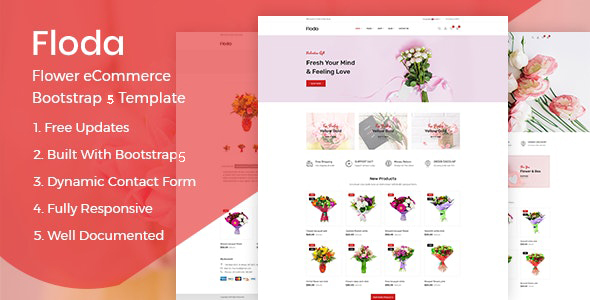 Exceptional Floda – Flower Store HTML Template