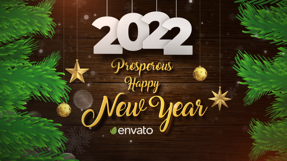 Christmas and New Year Opener 2022 Video Displays template preview