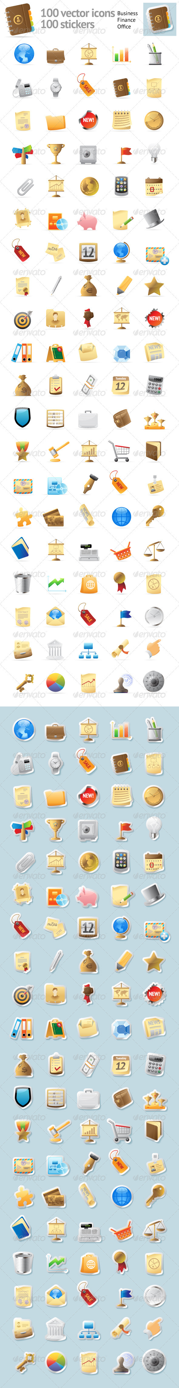 100 Icons For Business - Business Icons