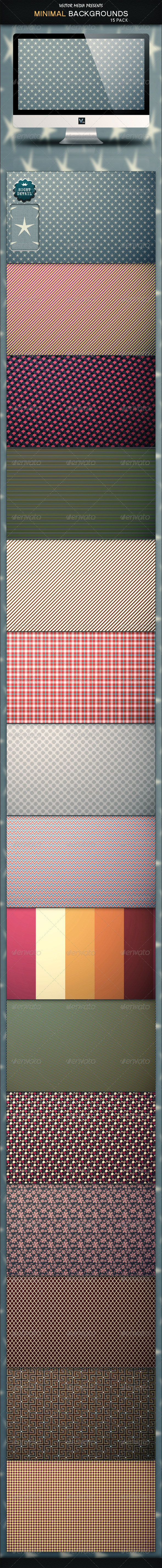15 Pack - Minimal Backgrounds - Patterns Backgrounds