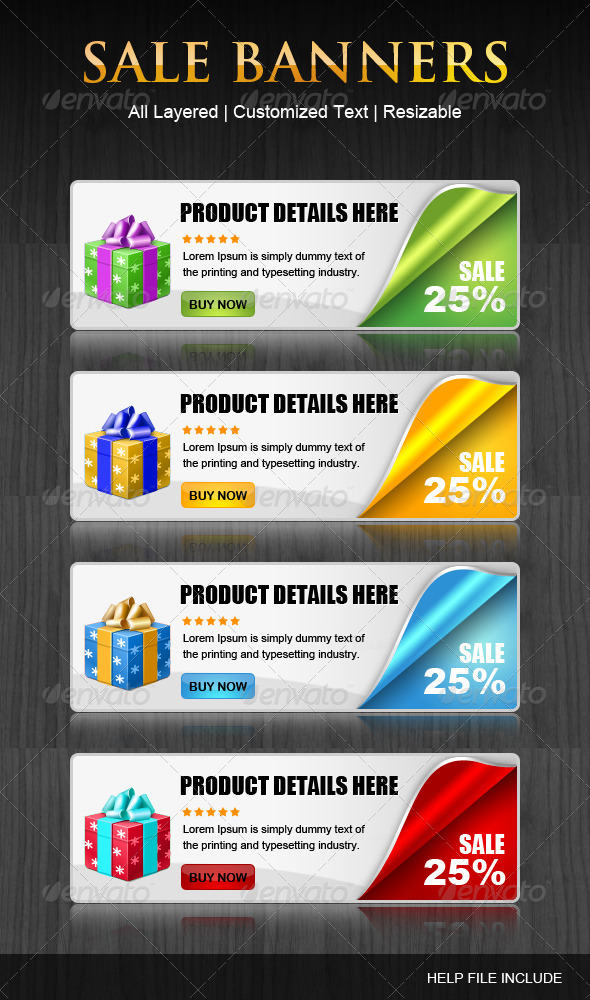 Set of coupen Banners - Banners & Ads Web Elements