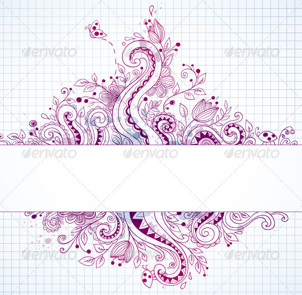 Hand Drawn Vector Banner - Backgrounds Decorative