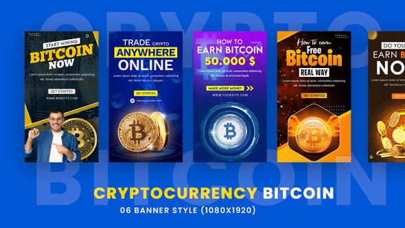 Cryptocurrency Bitcoin Stories Pack