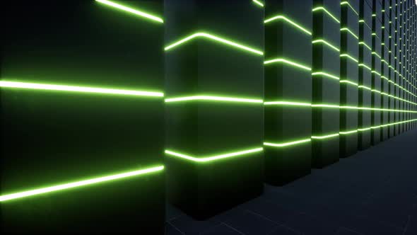 Ar Technology Data Center Digital Design Concept Augmented Reality Vr Software Green Led alt