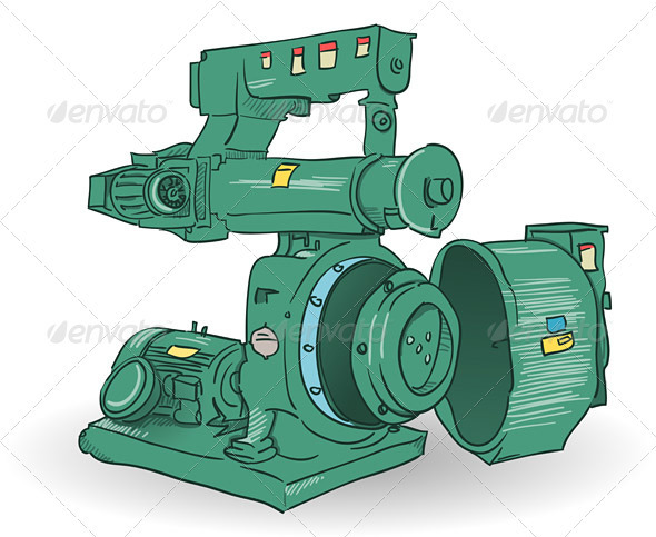 Industrial Machine Illustration - Industries Business