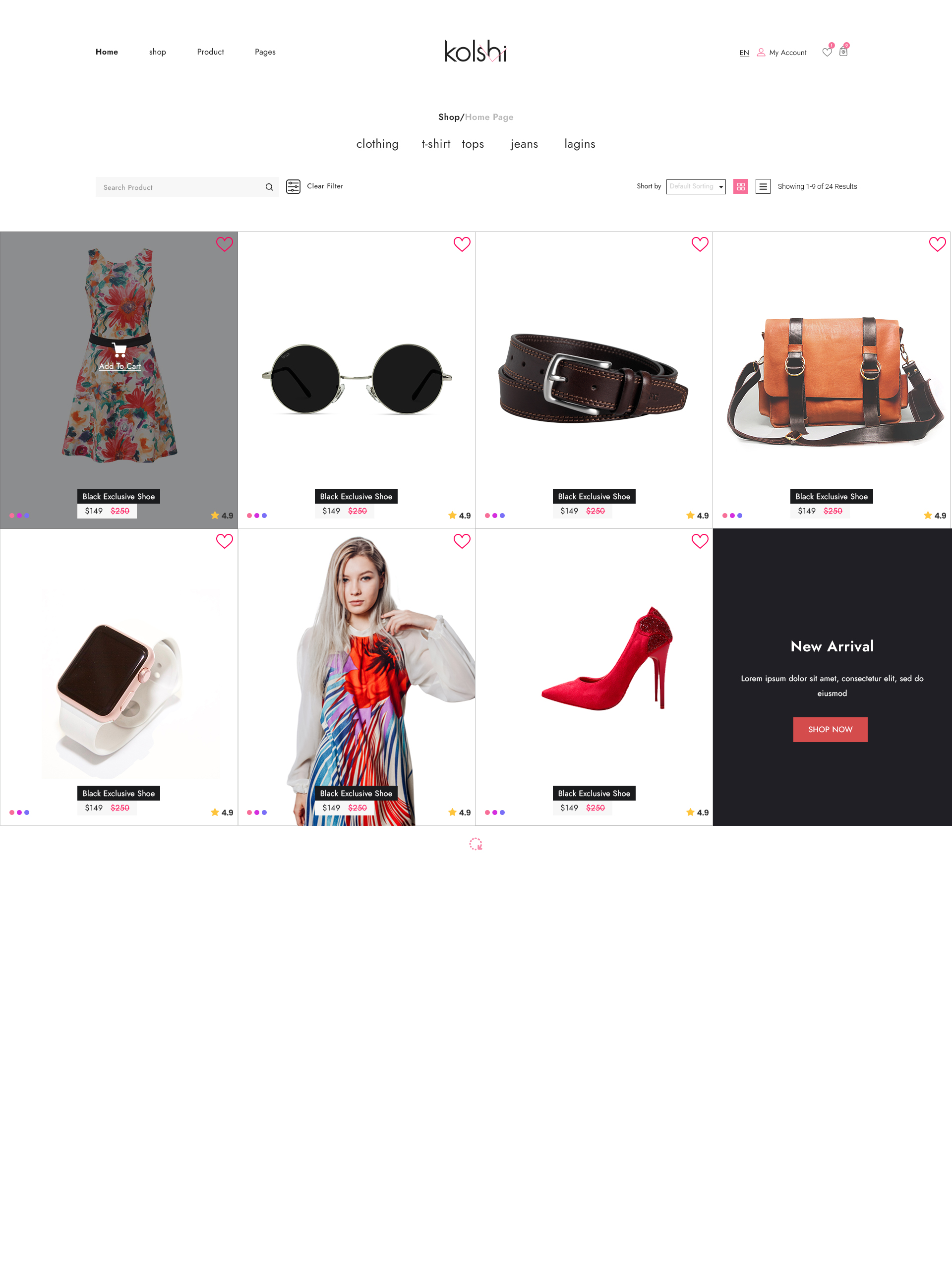 Kolshi E-commerce PSD Template by Solutya | ThemeForest