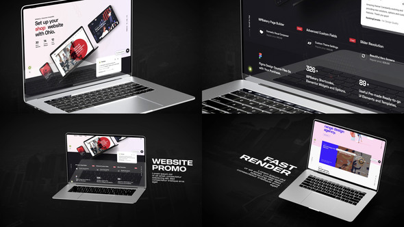 Black Laptop Website Promo