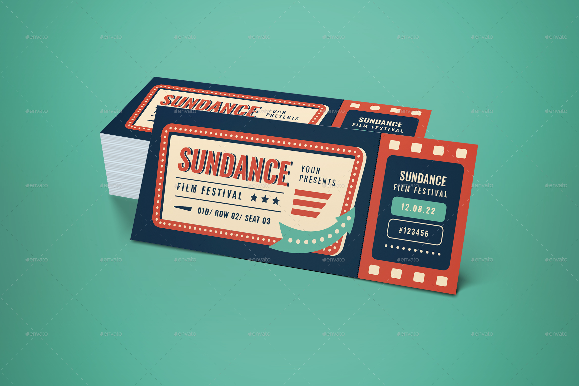 Ticket Sundance Film Festival by graphicook GraphicRiver