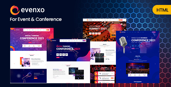 Excellent Evenxo – Multipurpose Event & Conference HTML Template