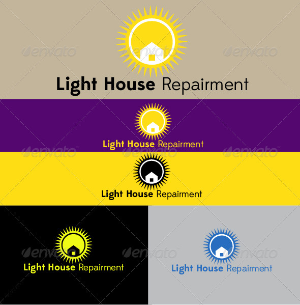 Light House Repairment - Buildings Logo Templates