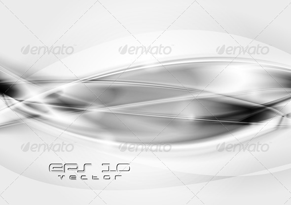 Abstract waves background. Vector template - Abstract Conceptual