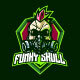 Funky Skull mascot logo for eSport and sport