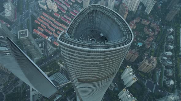 Aerial view of Shanghai Tower, Shanghai, China., Stock Footage | VideoHive