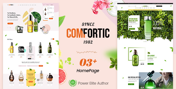 Comfortic - Tema de Shopify de belleza y cosmética limpio y receptivo 