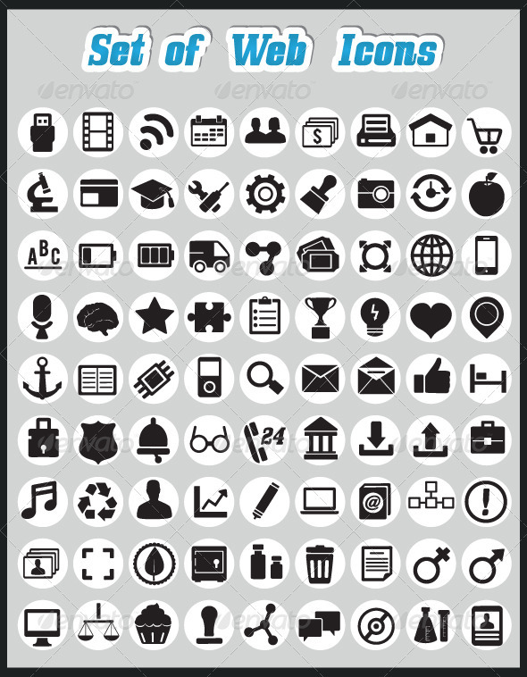 Set of web icons - Web Technology