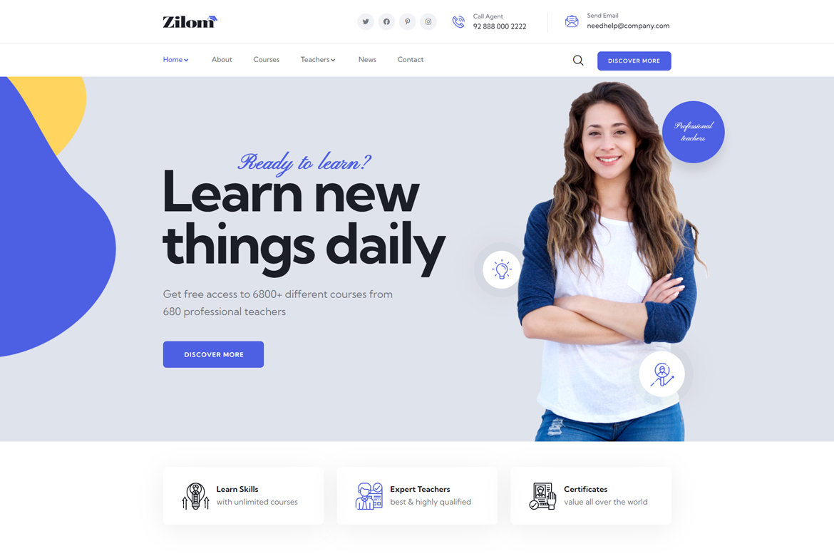 Zilom - Online Education Learning Elementor Template Kit by themesflat
