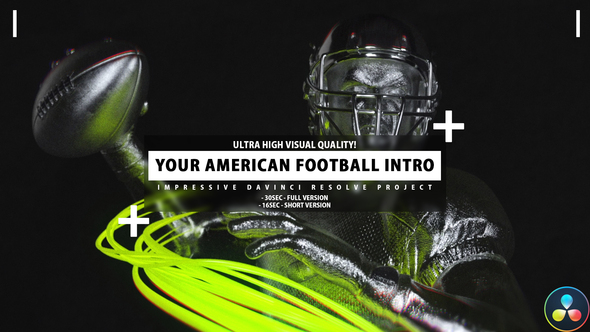 Your American Football Intro - Football Promo DaVinci Resolve