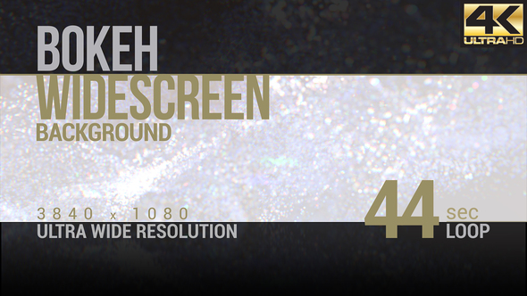 White Glitter Bokeh Widescreen Background alt