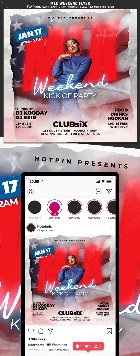 Mlk Weekend Flyer Template Preview