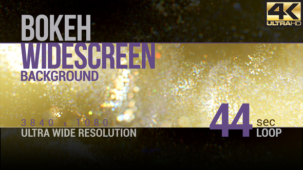 Golden Glitter Bokeh Widescreen Background alt