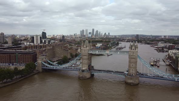 Drone Footage Of Tower Bridge And Aerial Shot Of London alt