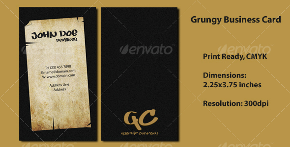 Grungy Business Card