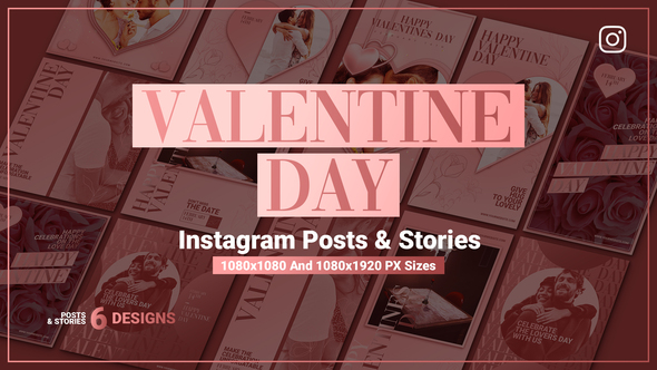 Valentine's Day Instagram Ad V92 Video Displays template preview