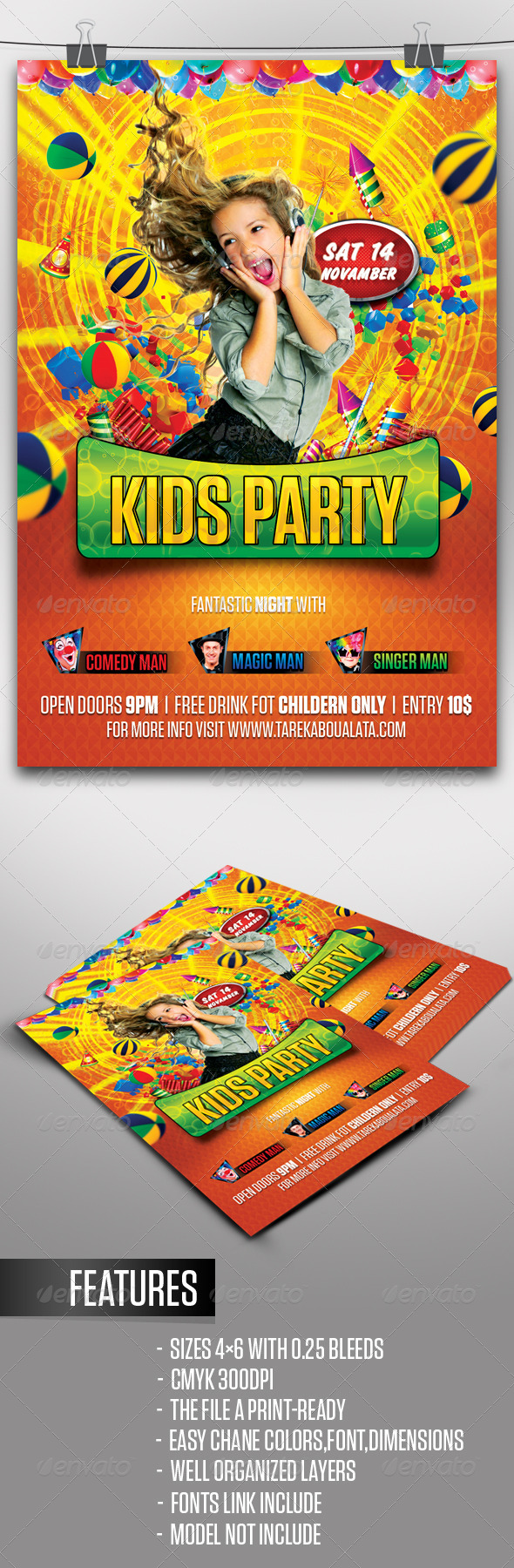 Kids Party Flyer - Clubs & Parties Events