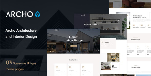 Archo – Architecture & Interior Design Drupal 9 Theme