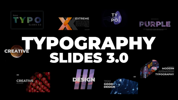 Typography Slides 3.0 | After Effects Titles template preview