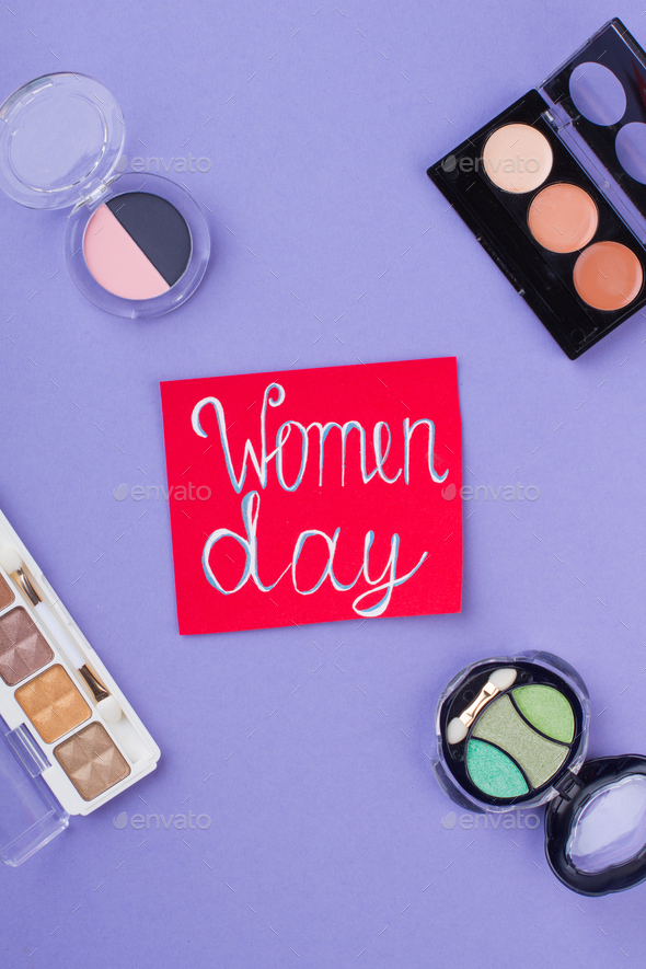 Women day and powder-cases.