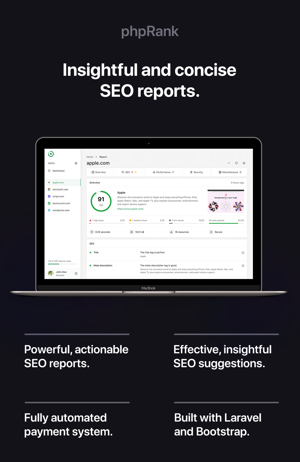 phpRank - SEO Reports Platform (SaaS) - 3