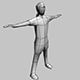 Low Poly People Man Base Object include Bone and R