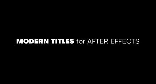Titles and Typography | After Effects
