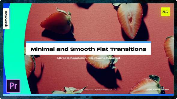 Minimal and Smooth Flat Transitions For Premiere Pro