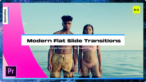 Modern Flat Slide Transitions For Premiere Pro